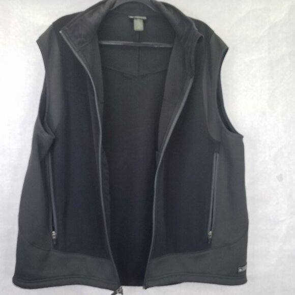REI Polartec Vest Men's XXL Full Zip Fleece Outdoor Black Pockets Stretch Sides - Picture 9 of 16